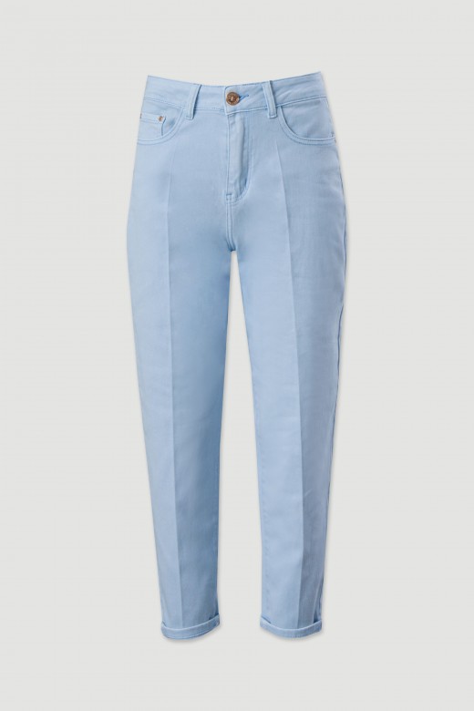 Mom fit jeans de cintura subida