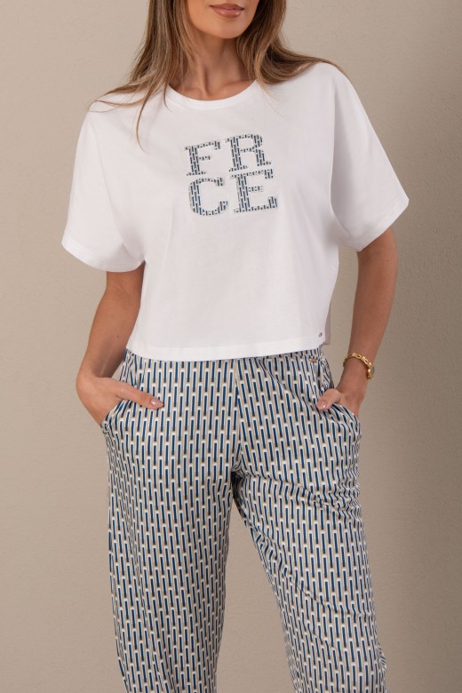 Camisola crop 100%algodo