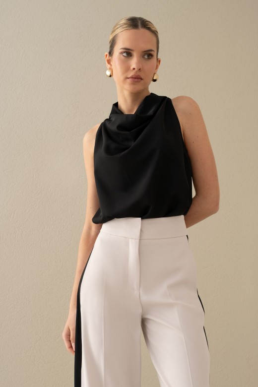 Top gola subida drapeada