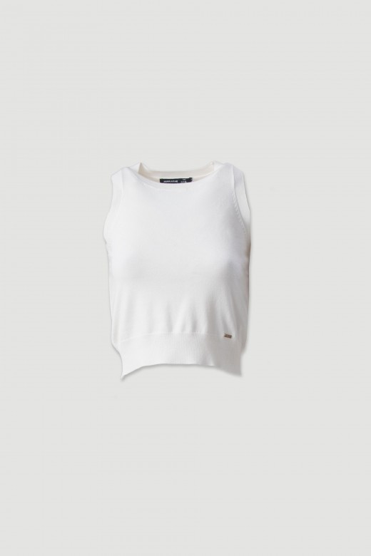 Top de malha bsico curto