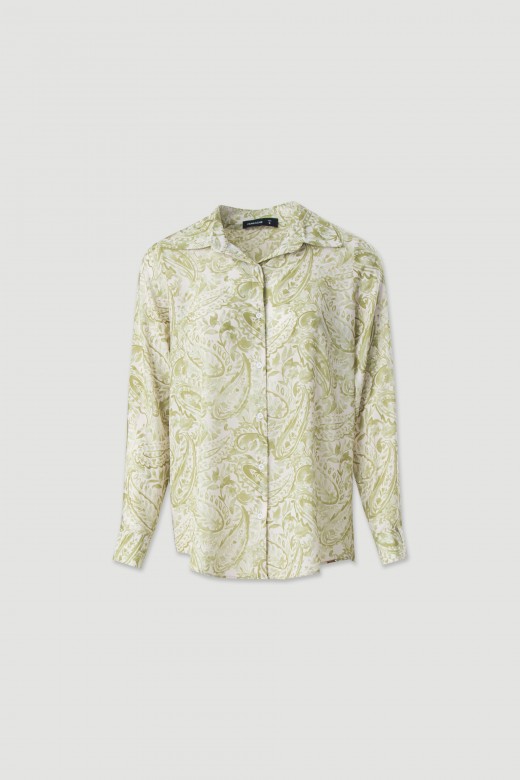 Blusa fluida estampada