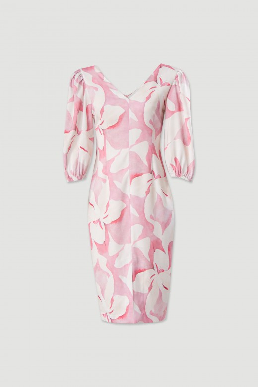 Vestido estampado cintado