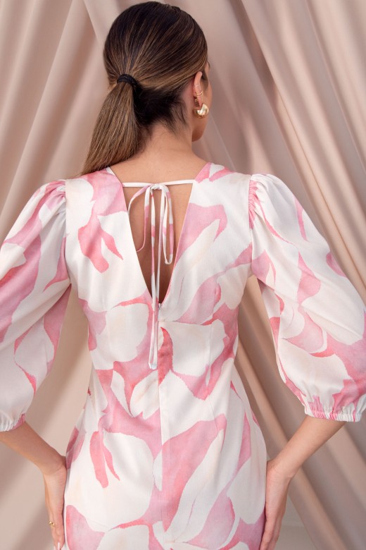 Cinched printed dress
