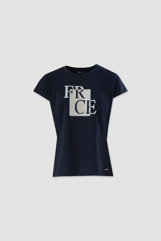 Basic t-shirt with sequin detailing