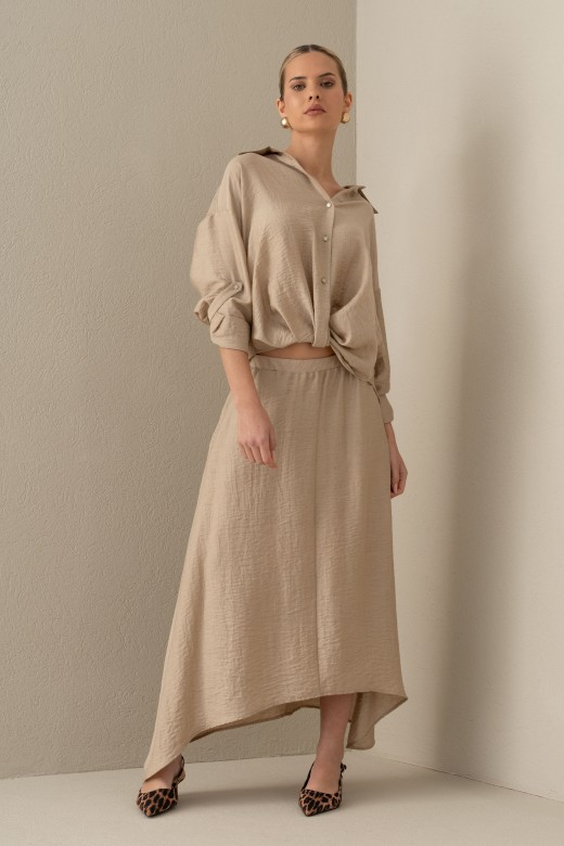 Blouse courte fluide avec dtail nud