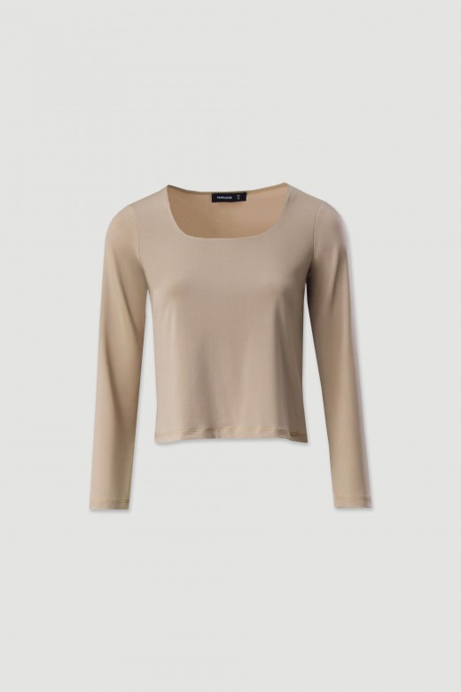 Sweater with a round neckline