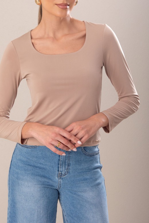 Sweater with a round neckline