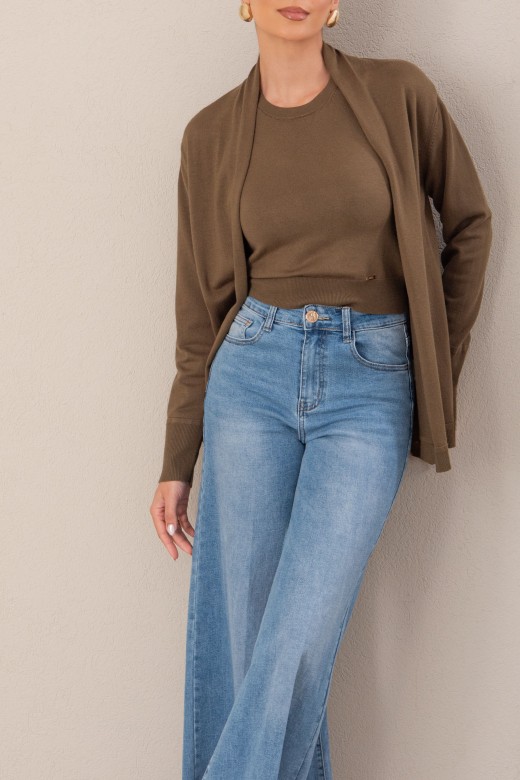 Veste en maille basique ouverte
