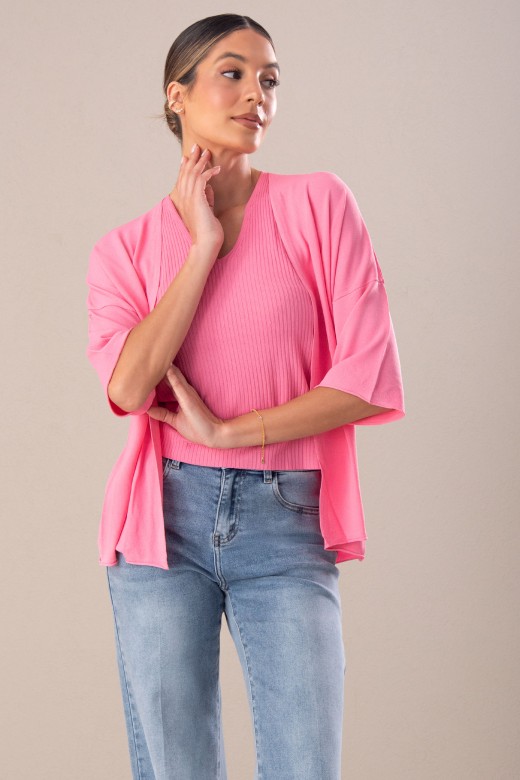 Knit set: cardigan and top