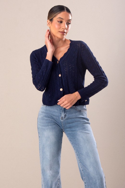 Cardigan en maille tricote