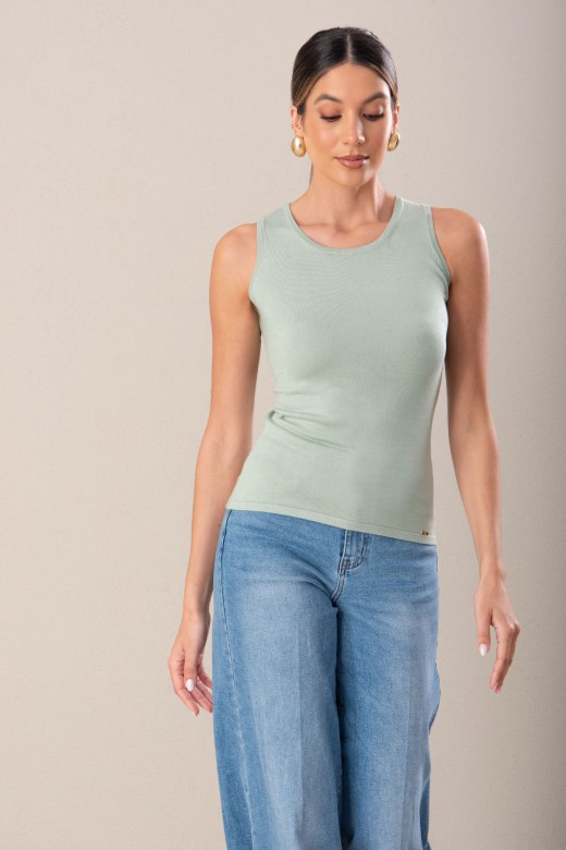 Top malha bsico em viscose