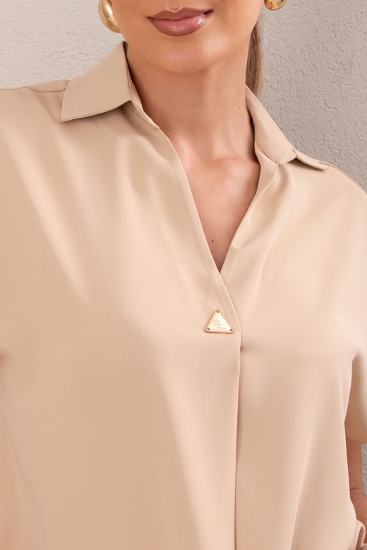 Blusa fluda com chapa metlica