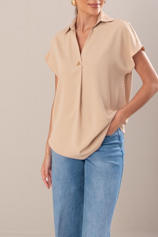 Blusa fluda com chapa metlica