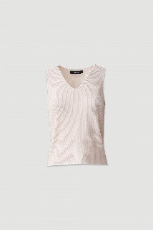 Ensemble en maille : cardigan et top