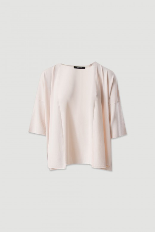 Ensemble en maille : cardigan et top