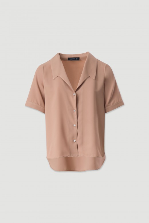 Flowy short-sleeve blouse