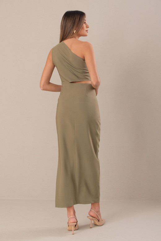 Vestido assimtrico cut out
