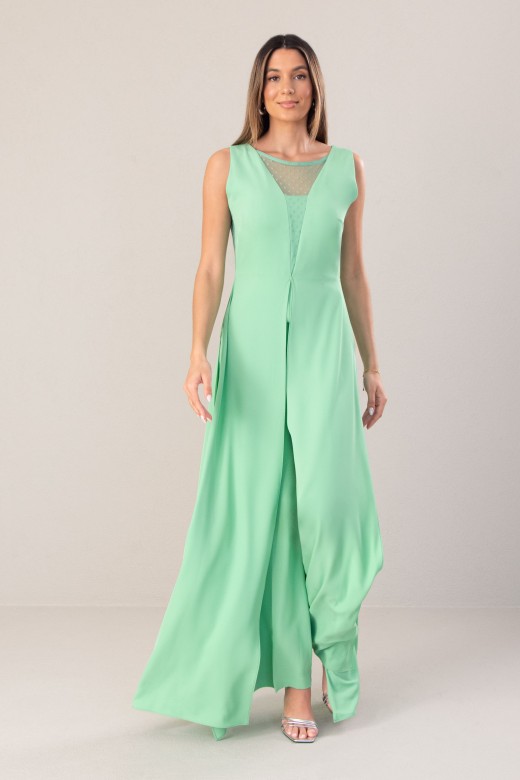 Flowy jumpsuit with tulle details