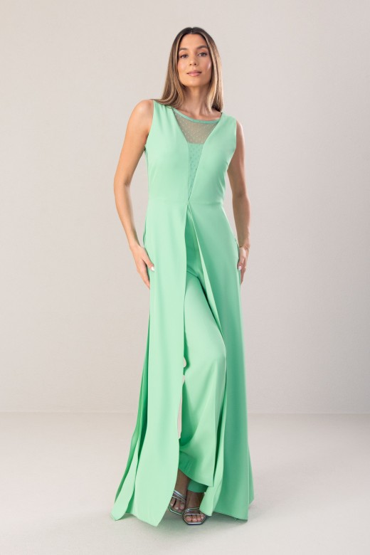 Flowy jumpsuit with tulle details