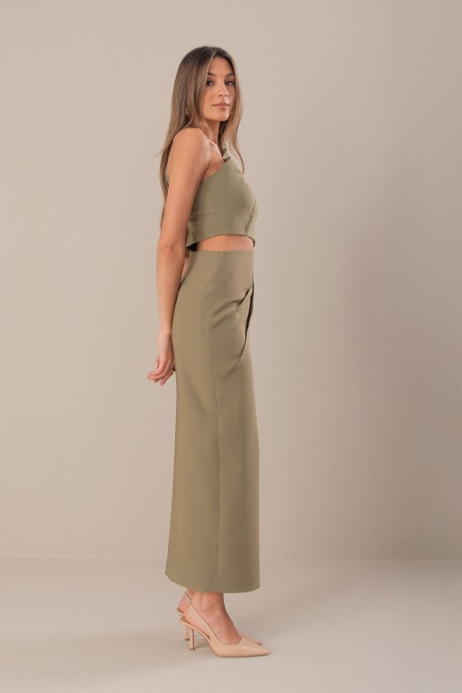 Vestido assimtrico cut out