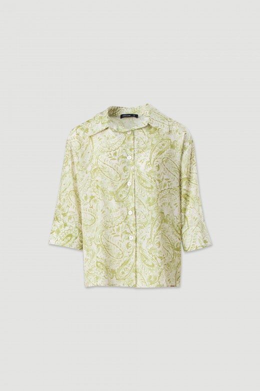 Printed blouse with 3/4 sleeves