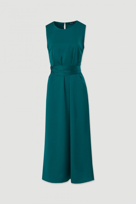 Vestido clssico midi acetinado