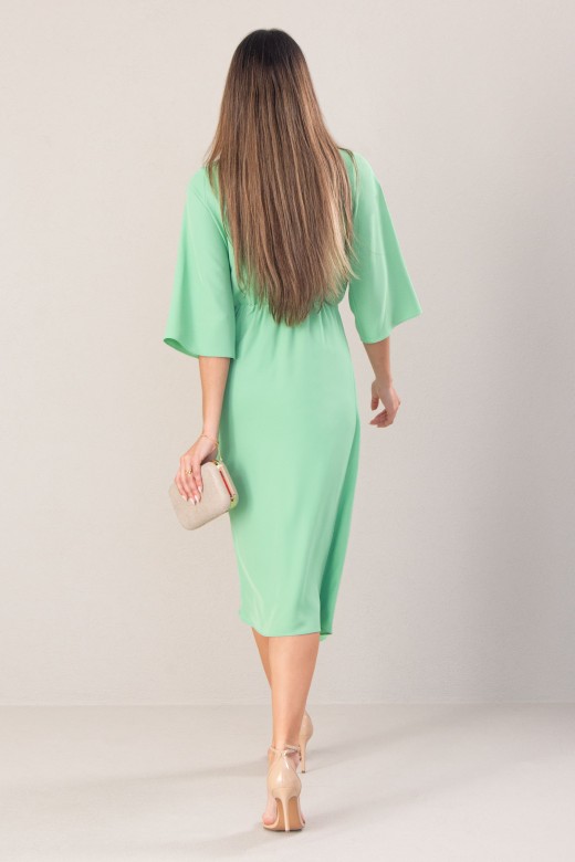 Midi dress with wrap effect