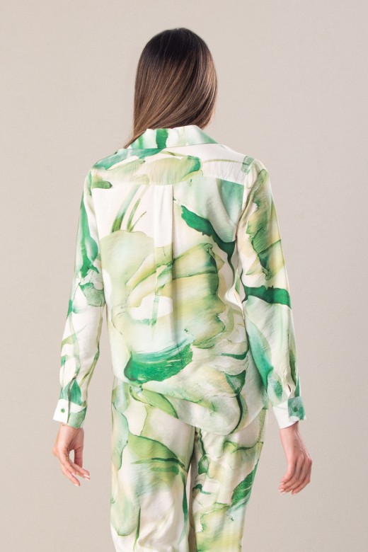 Camisa estampada de manga comprida