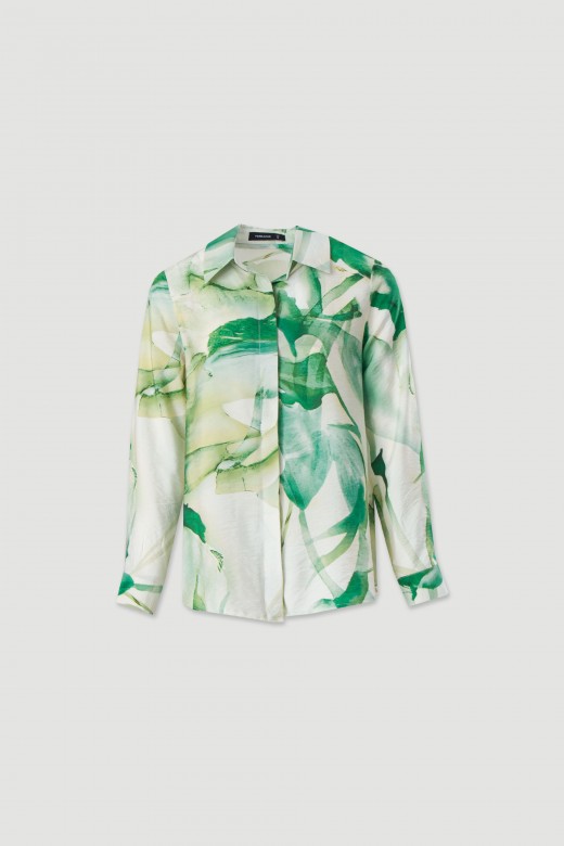 Camisa estampada de manga comprida