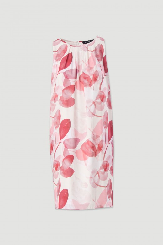 Sleeveless short printed dress