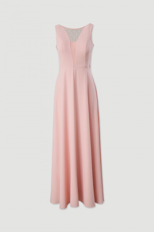 Robe longue fluide avec dtails en tulle