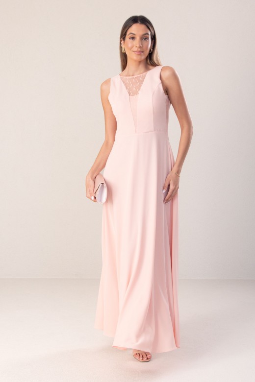 Robe longue fluide avec dtails en tulle