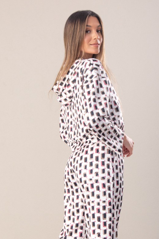 Casaco curto sportswear estampado