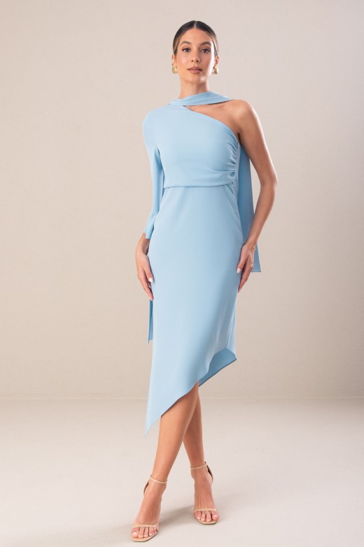 Robe asymtrique avec nud