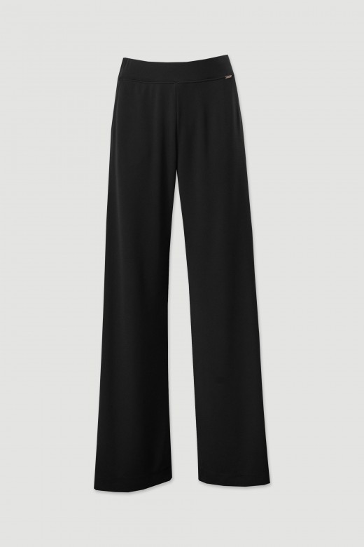 Wide leg knit pants