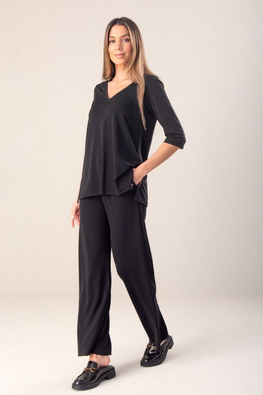 Cala wide leg em malha