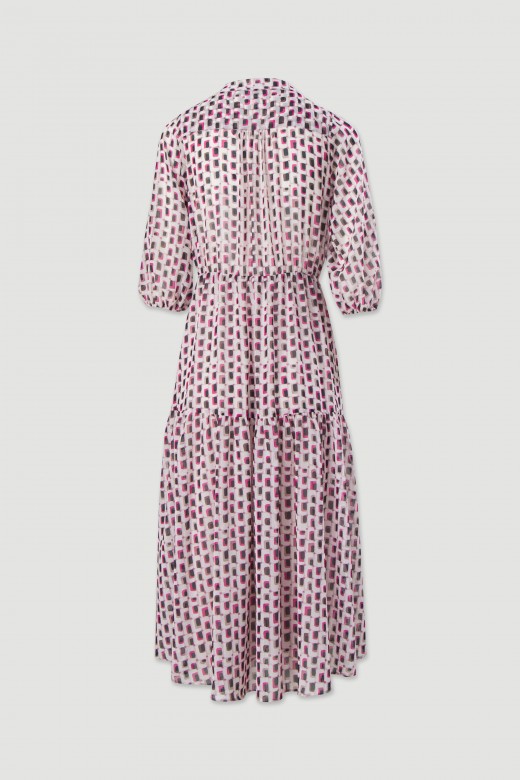 Fluid printed midi dress
