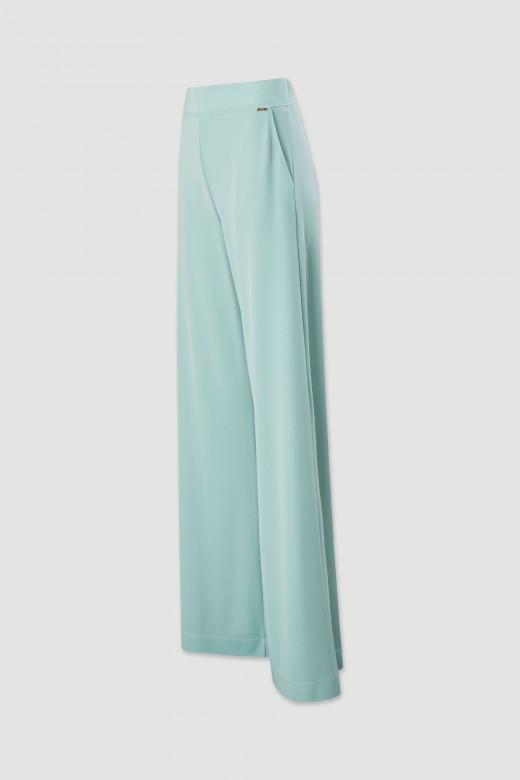 Wide leg knit pants
