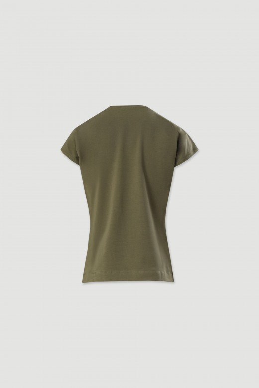 T-shirt em algodo com estampado na frente