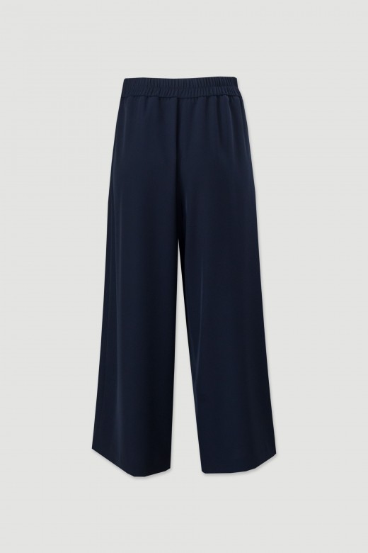 Pantalon culotte fluide avec ceinture lastique  larrire