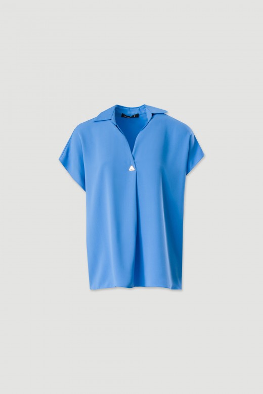 Blusa fluda com chapa metlica