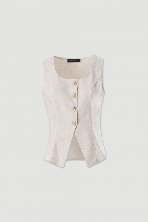 Gilet en lin