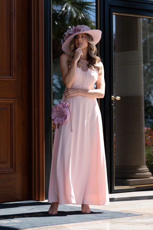 Long flowy dress with tulle details