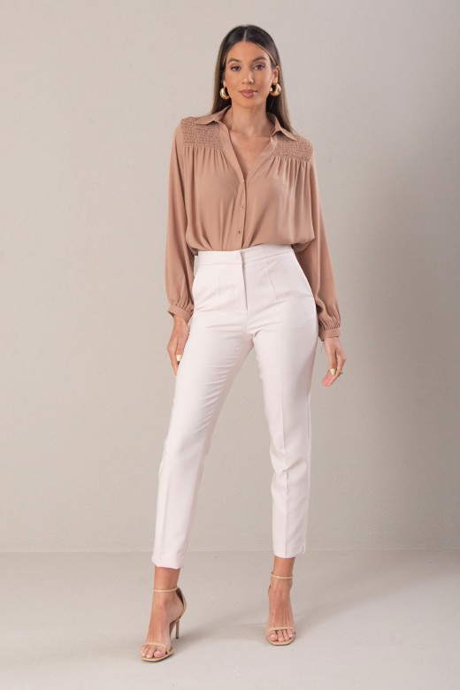 Classic trousers with elastic waistband
