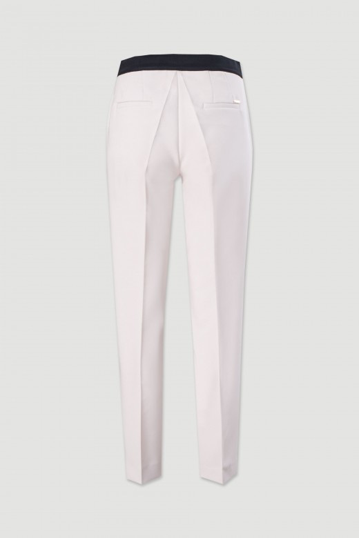 Classic trousers with elastic waistband