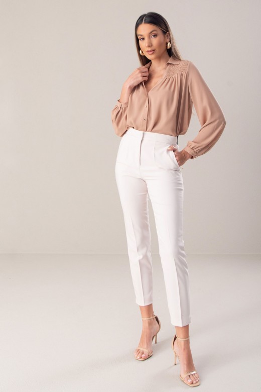 Classic trousers with elastic waistband