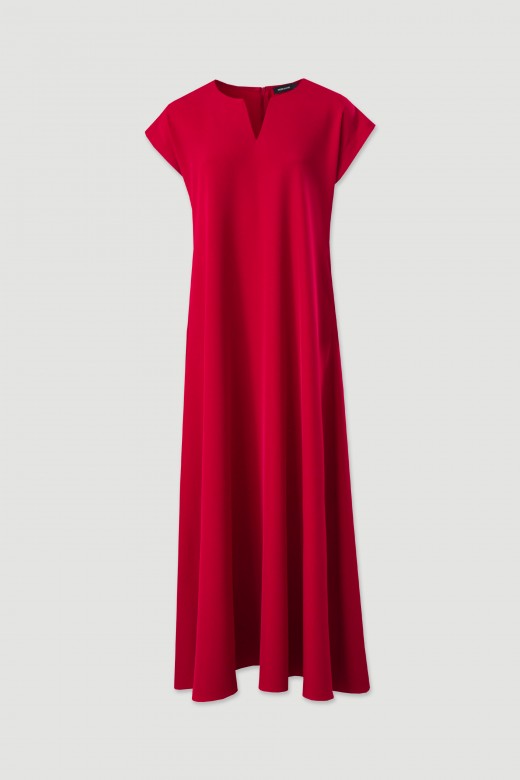 Vestido comprido com manga curta