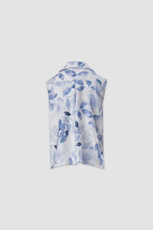 Blusa estampada de manga cava