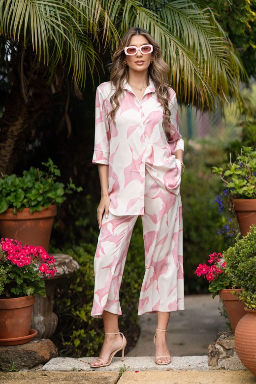 Printed fluid blouse