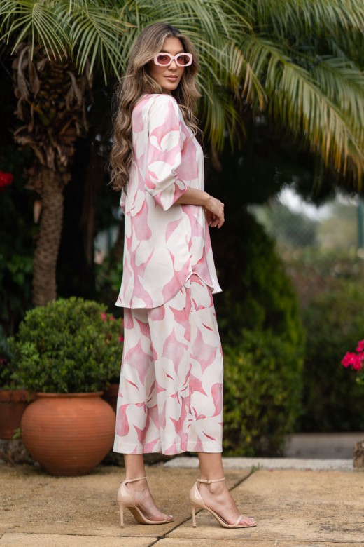 Printed fluid blouse